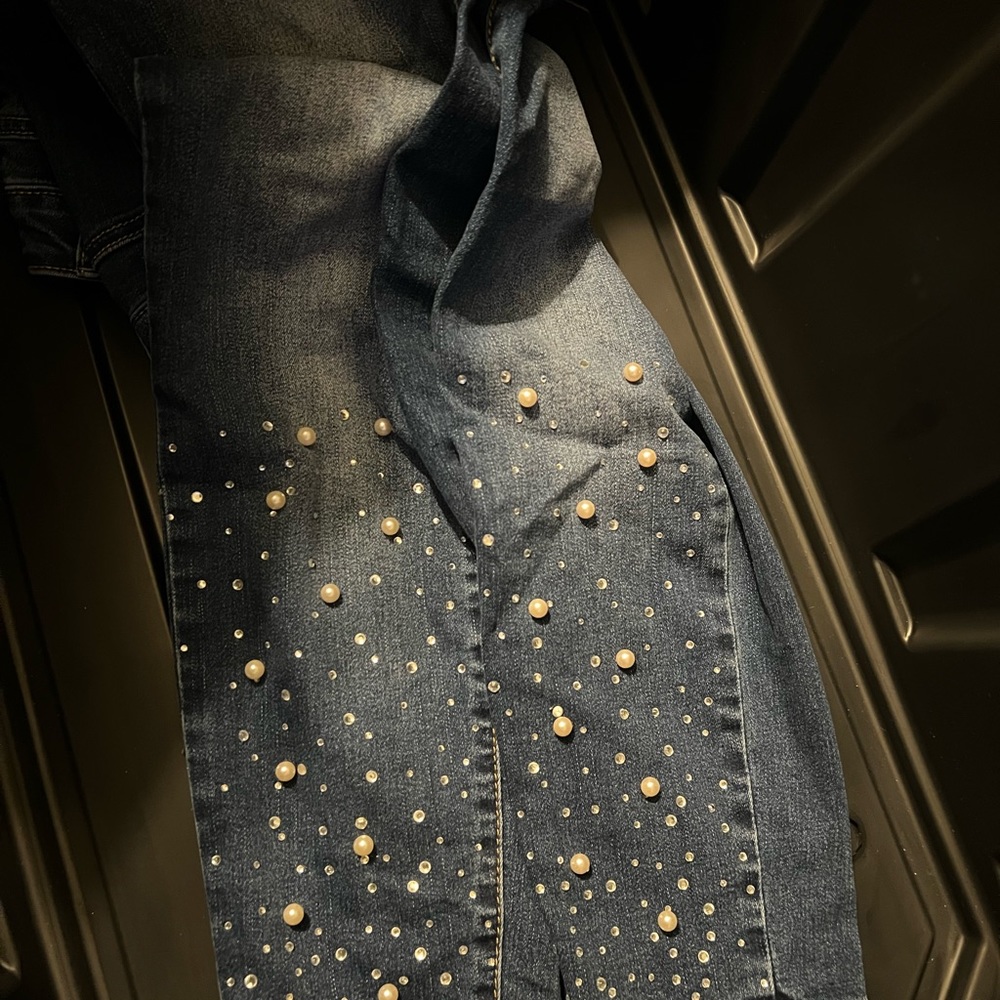 Rhinestone and Pearl Jeans (worn once or twice)